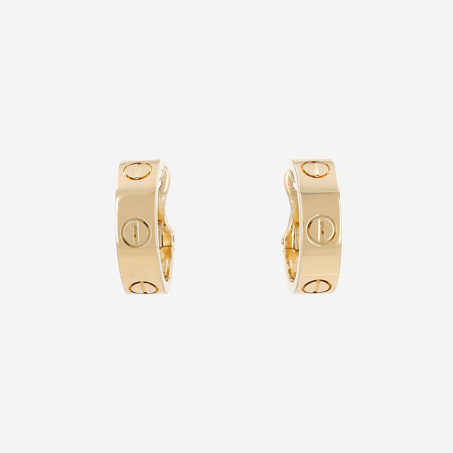 Cartier Love hoop earrings in yellow gold