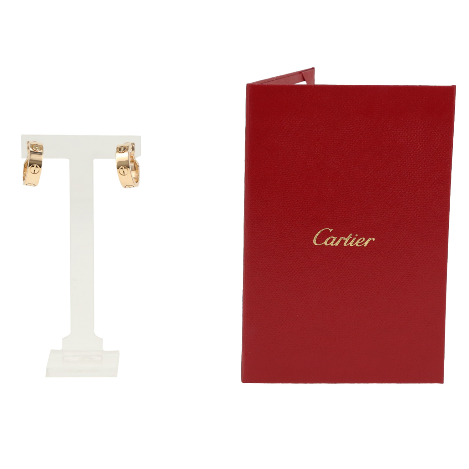 Cartier Love hoop earrings in yellow gold - Detail D2