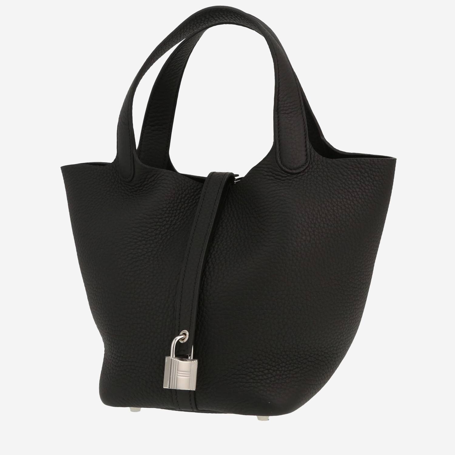 Sac à main Hermès  Picotin 18 cm en cuir togo noir