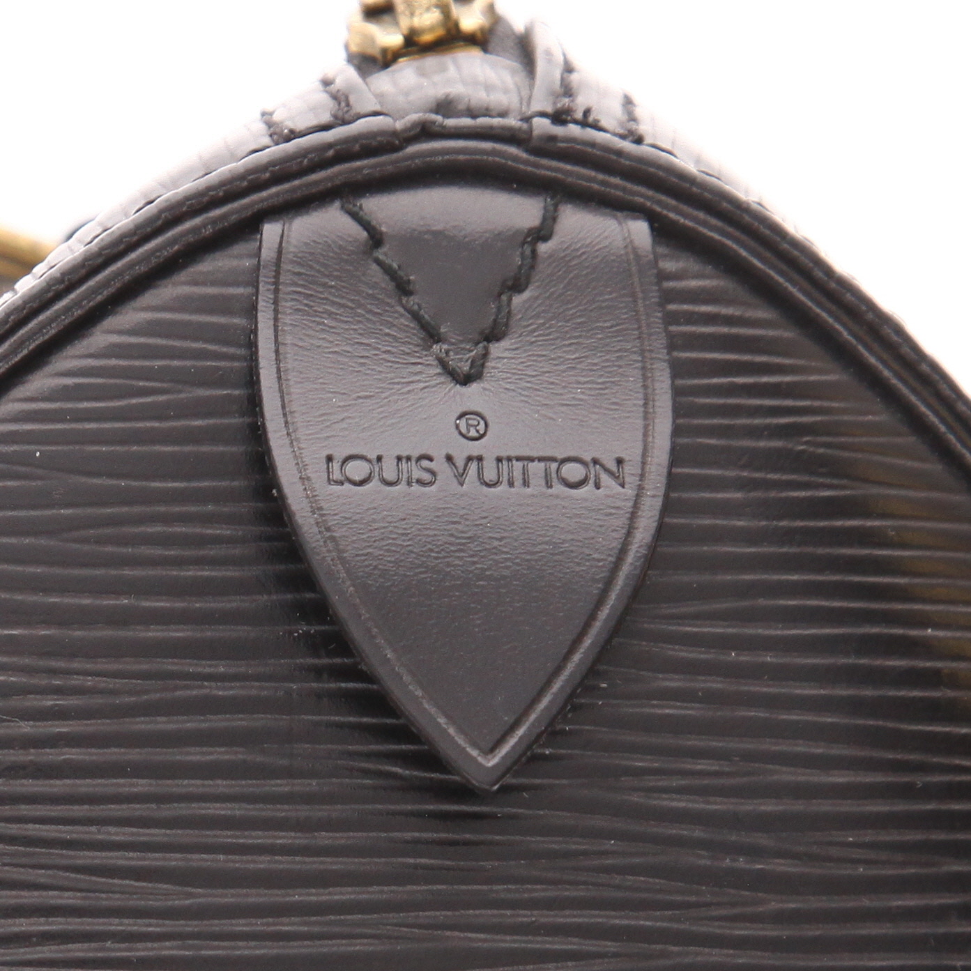 Louis Vuitton  Speedy 25 handbag  in black epi leather - Detail D2