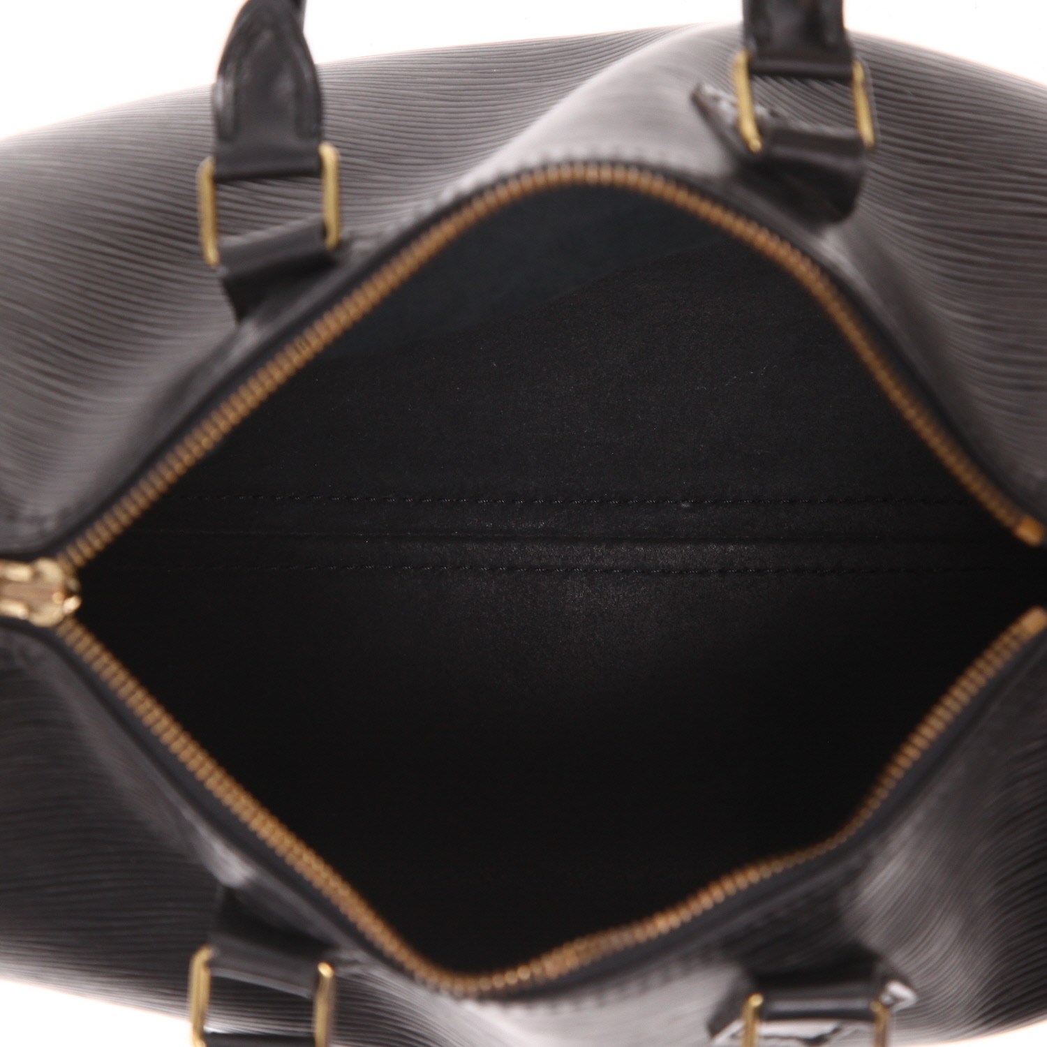 Bolso de mano Louis Vuitton  Speedy 25 en cuero Epi negro - Detail D3