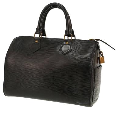 Sac à main Louis Vuitton  Speedy 25 en cuir épi noir