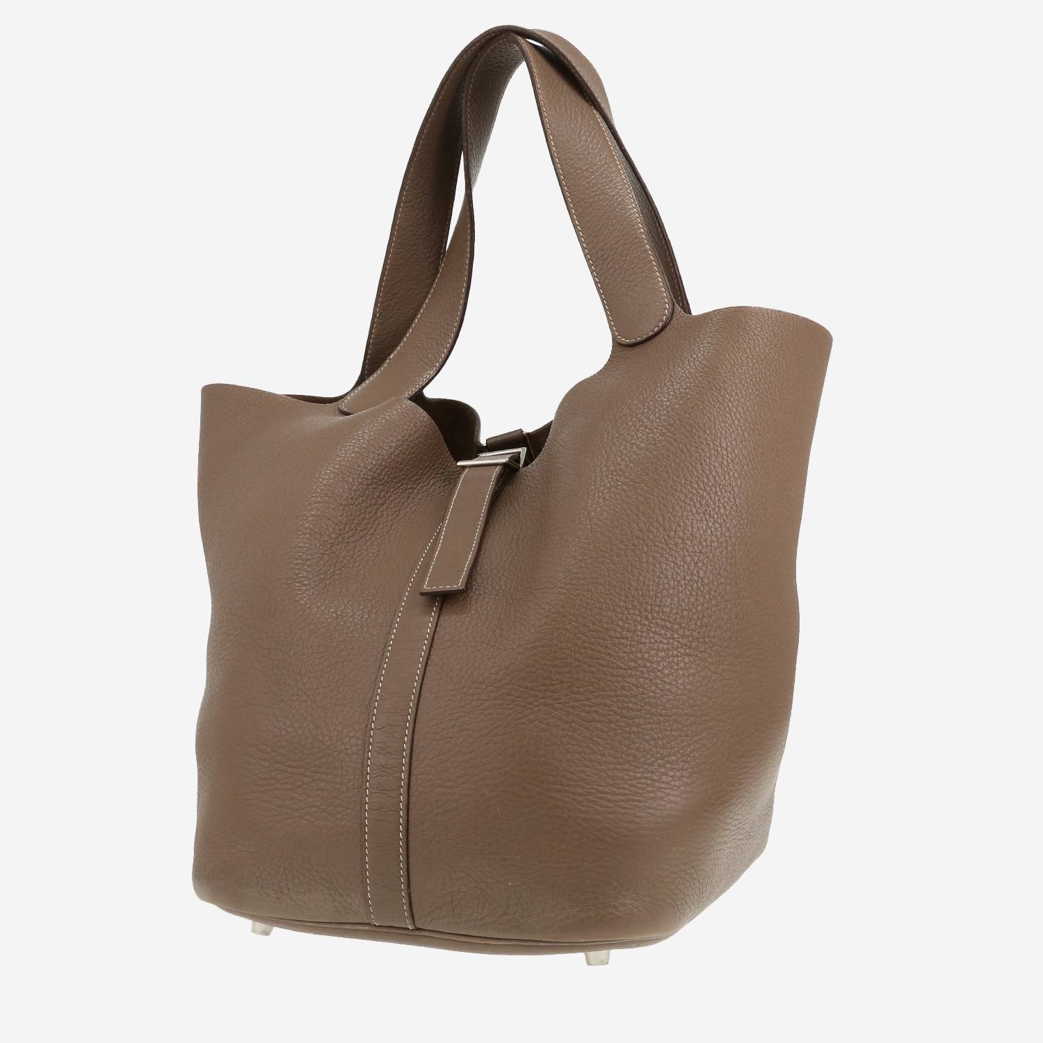 Sac à main Hermès  Picotin grand modèle  en cuir togo étoupe
