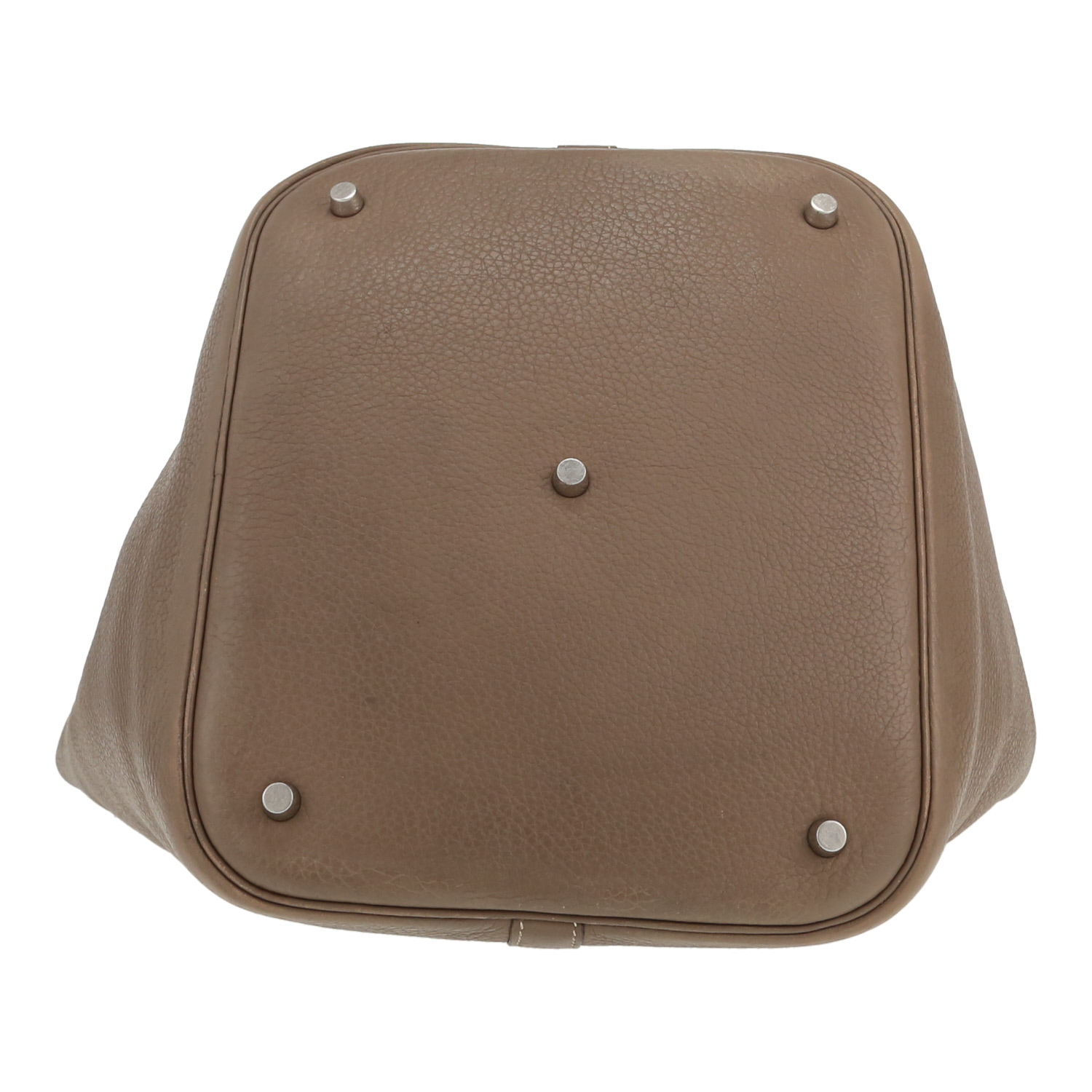 Hermès Picotin 26 cm handbag in Togo leather, in the ‘Étoupe’ colour - Detail D1