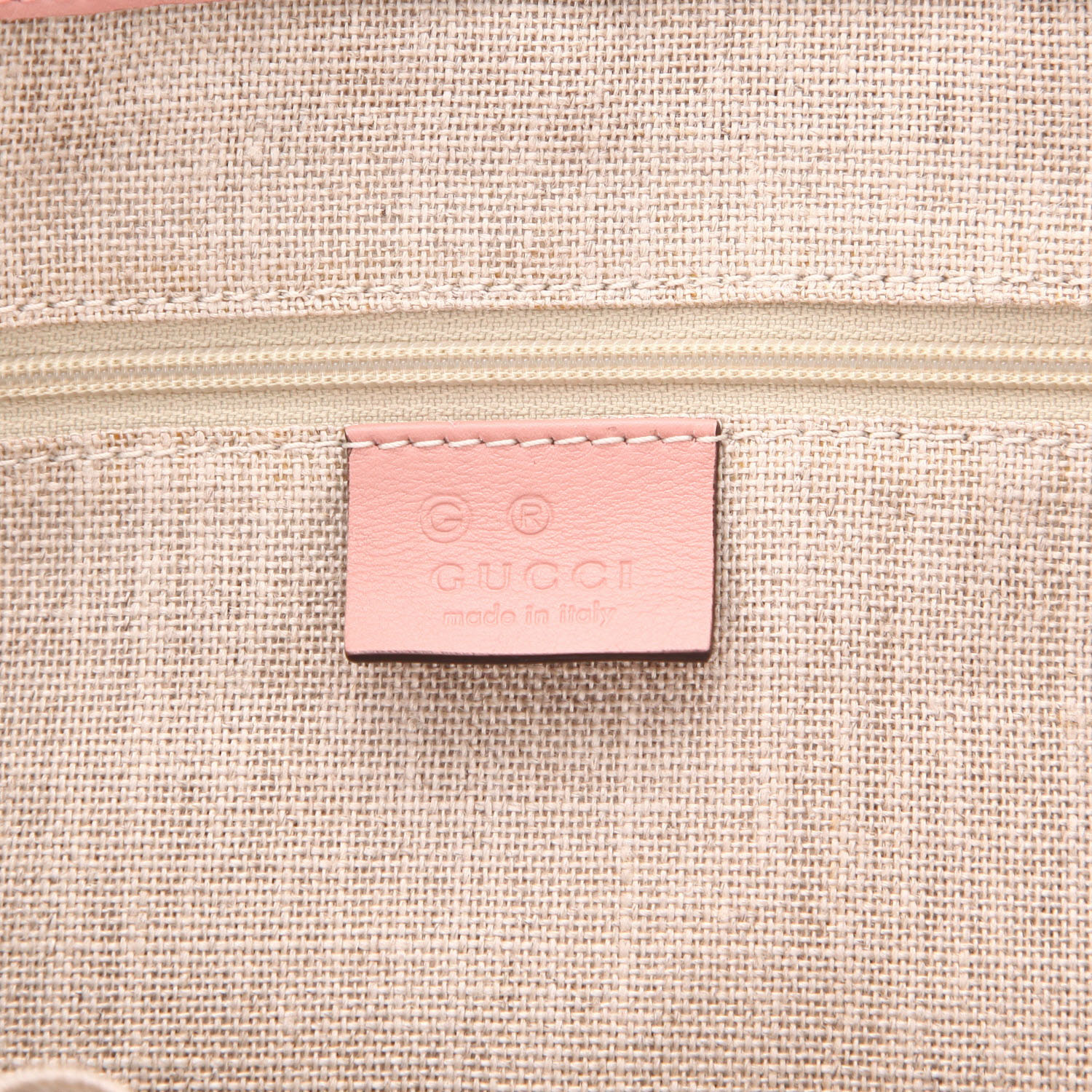 Borsa Gucci   in pelle monogram rosa - Detail D2
