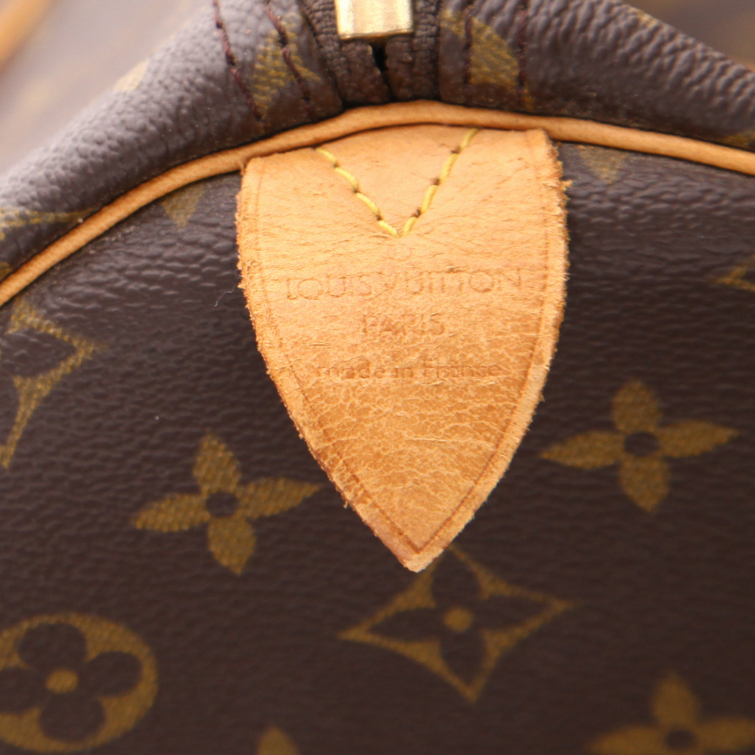 Bolsa de viaje Louis Vuitton  Keepall 55 en lona Monogram marrón y cuero natural - Detail D2