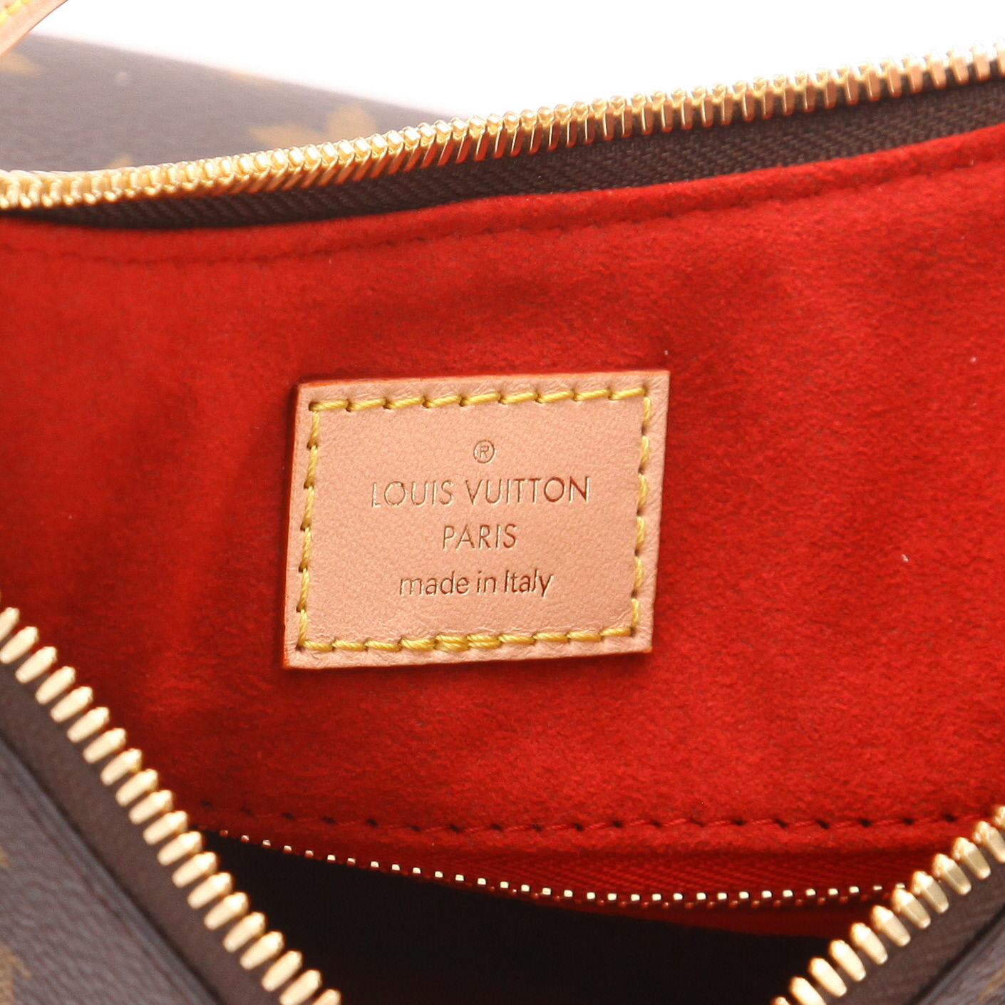 Sac à main Louis Vuitton  Slouchy PM en toile monogram marron et cuir naturel - Detail D2