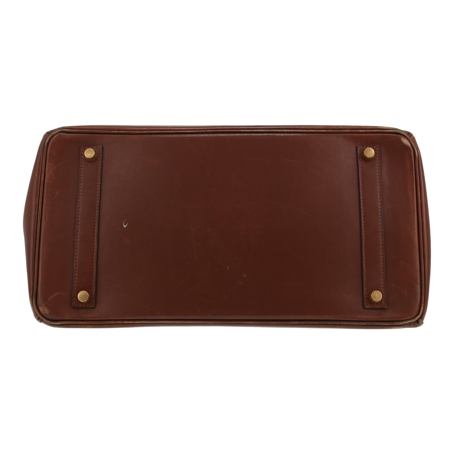 Hermès  Birkin 35 cm handbag  in brown box leather - Detail D1