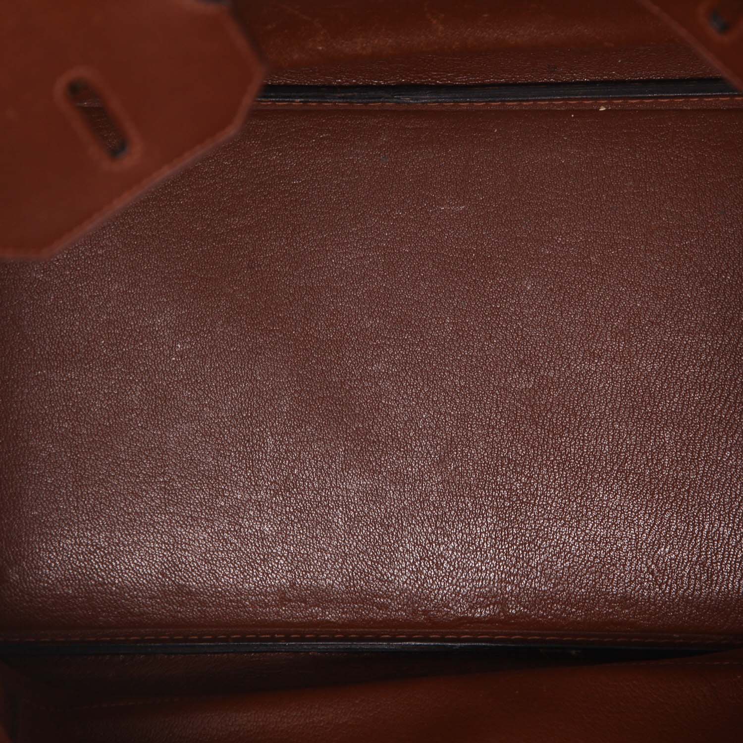 Borsa Hermès  Birkin 35 cm in pelle box marrone - Detail D3