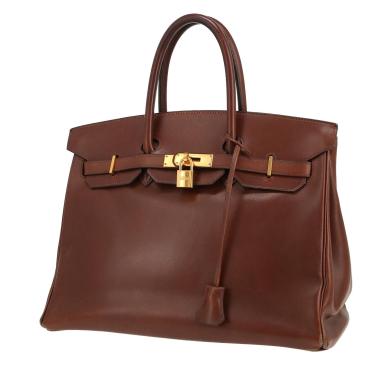 Hermès  Birkin 35 cm handbag  in brown box leather