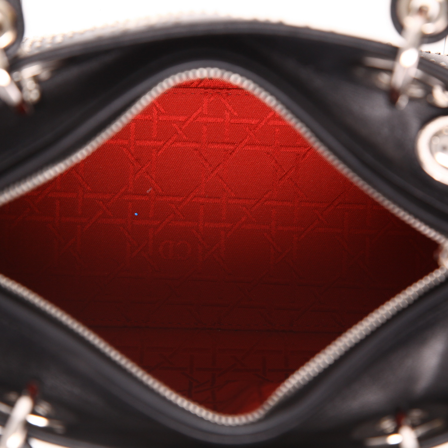 Borsa Dior  Lady Dior modello medio  in pelle nera - Detail D3