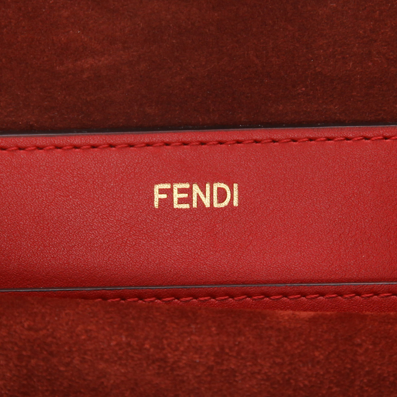 Borsa Fendi  Peekaboo ISeeU Soft modello medio  in pelle rossa - Detail D2