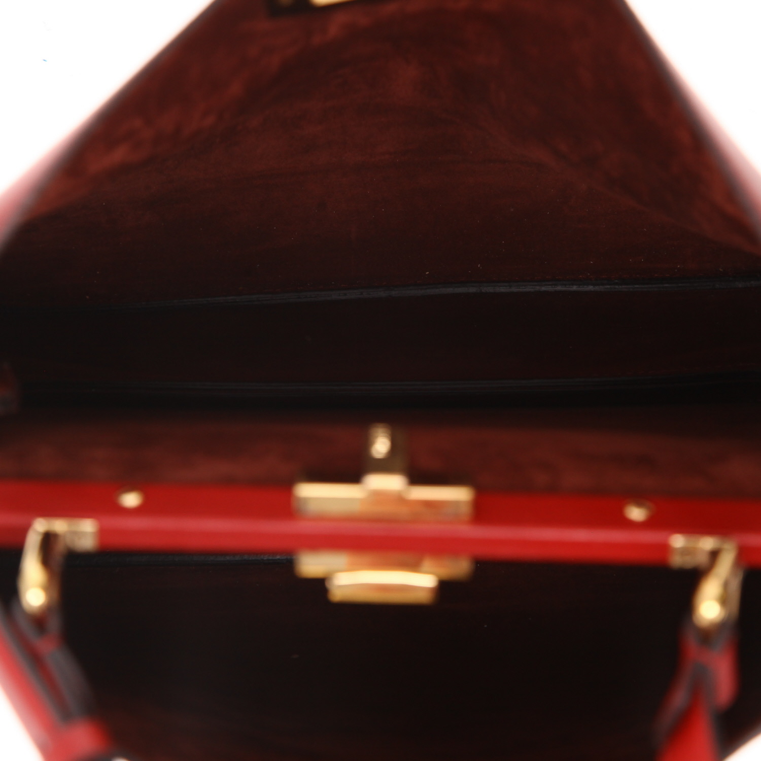 Fendi  Peekaboo ISeeU Soft medium model  handbag  in red leather - Detail D4