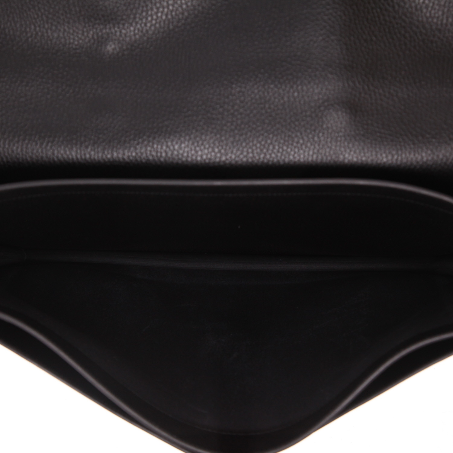 Porte-documents Hermès  Sac à dépêches en cuir Courchevel noir - Detail D3