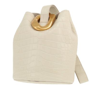 Sac à main Bottega Veneta  Drop en alligator blanc