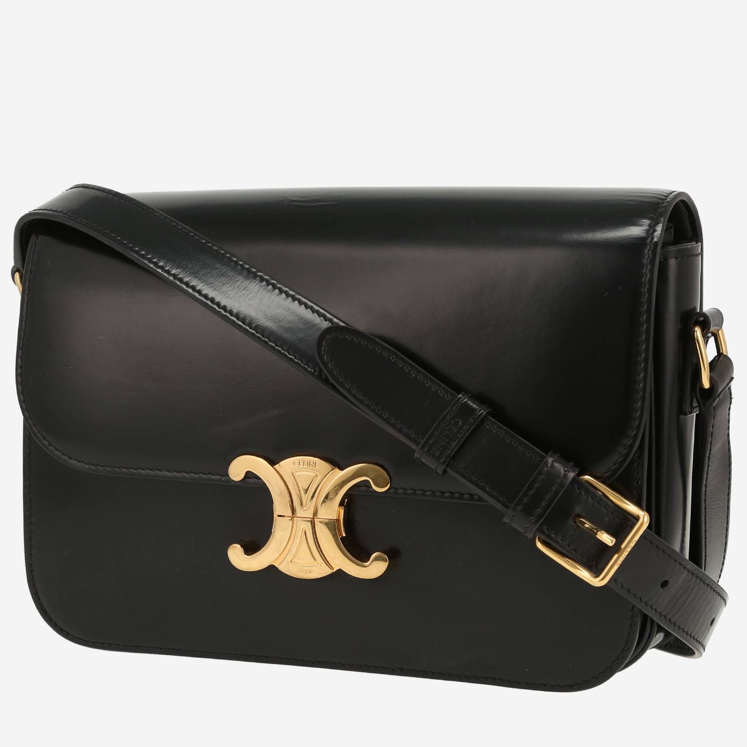 Borsa a tracolla Celine  Triomphe in pelle nera