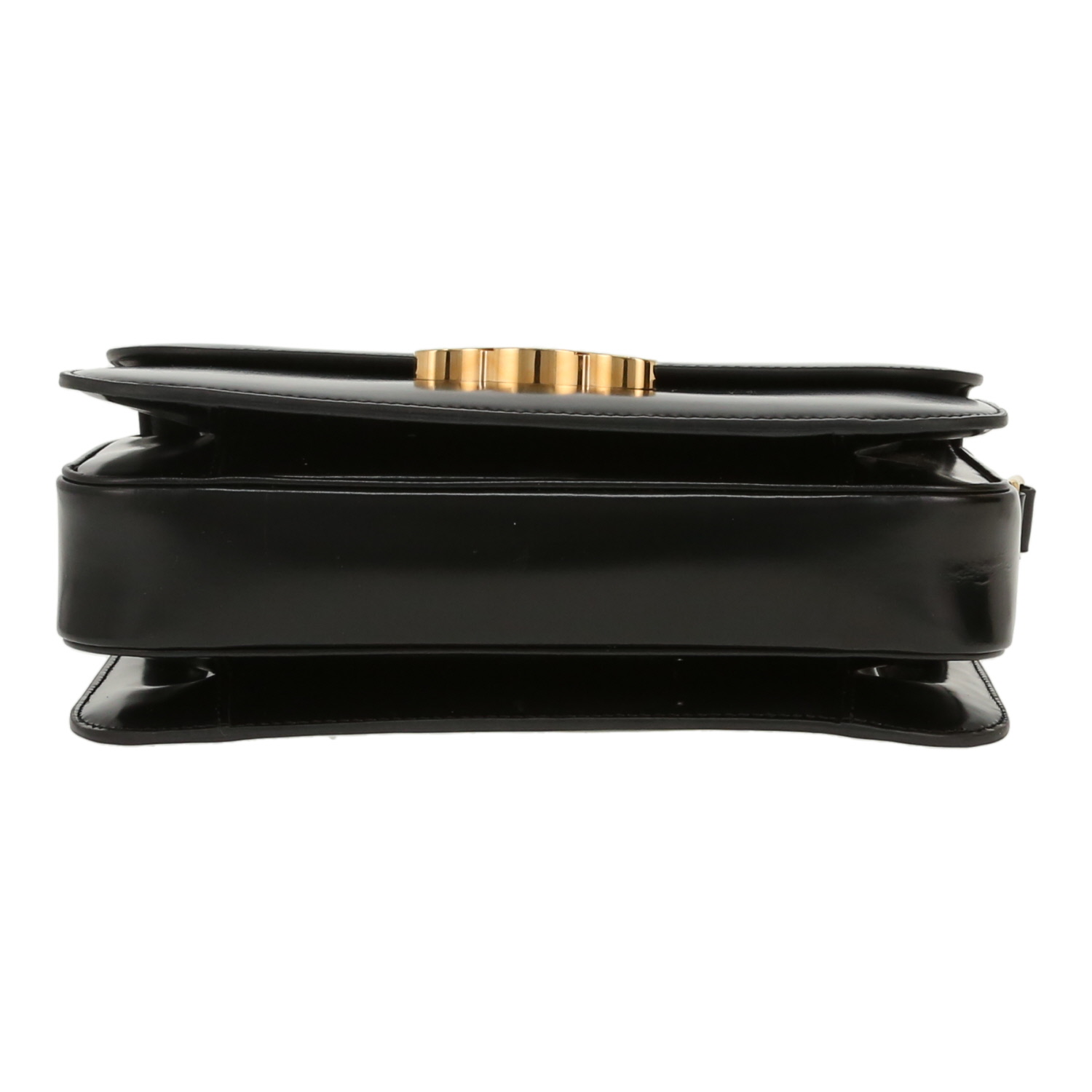 Sac bandoulière Celine  Triomphe en cuir noir - Detail D1