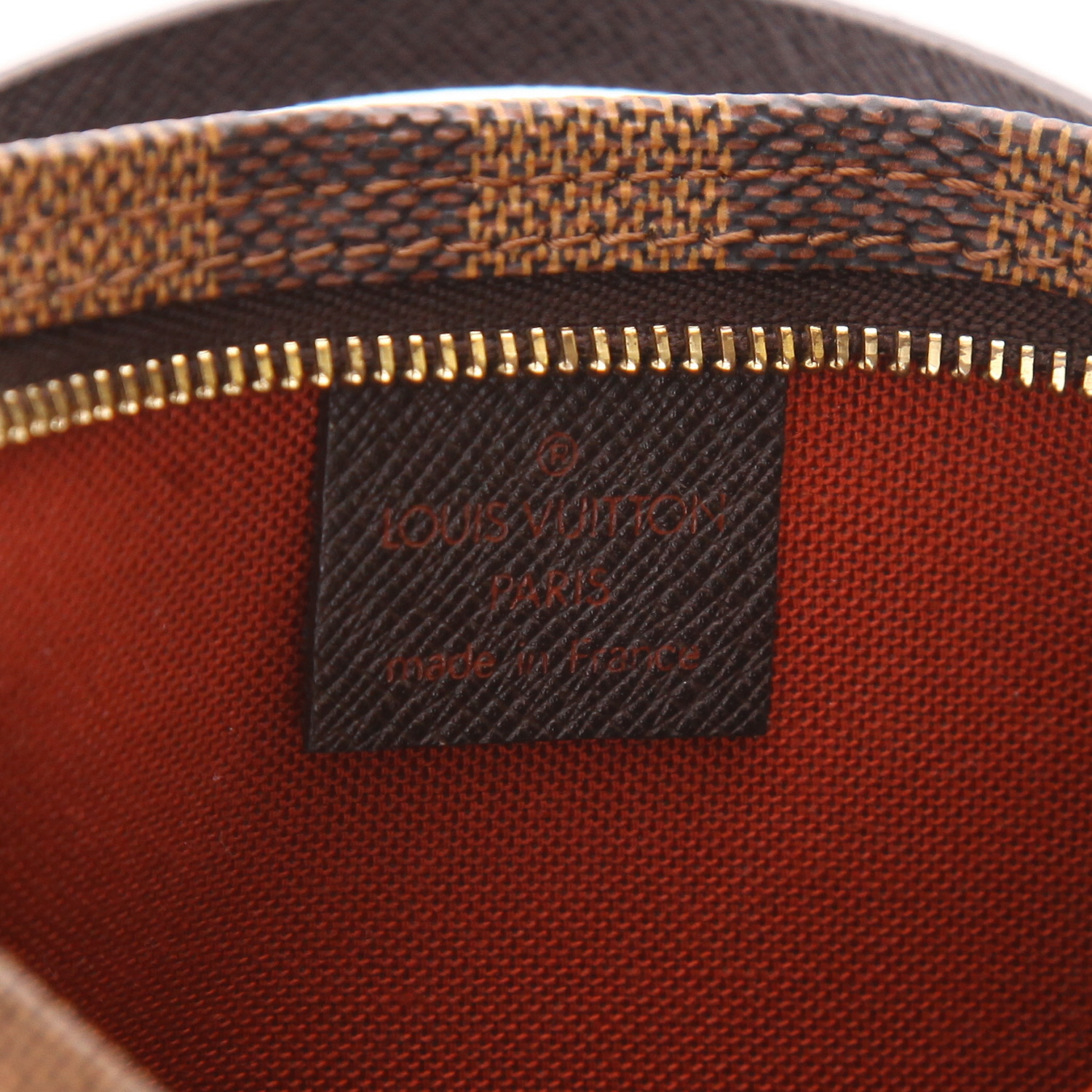 Borsa a tracolla Louis Vuitton   in tela a scacchi ebana e pelle marrone - Detail D2