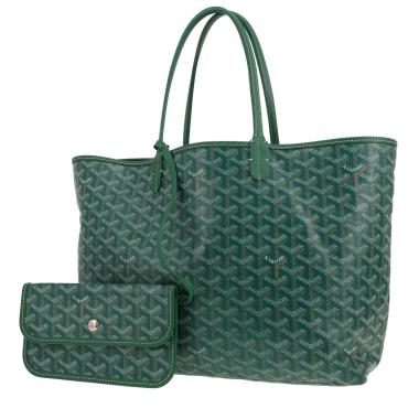 Shopping bag Goyard  Saint-Louis in tela Goyardine verde e pelle verde
