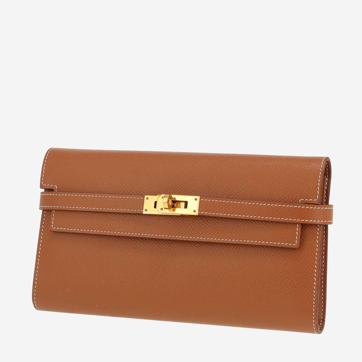 Portafogli Hermès  Kelly wallet in pelle Epsom gold