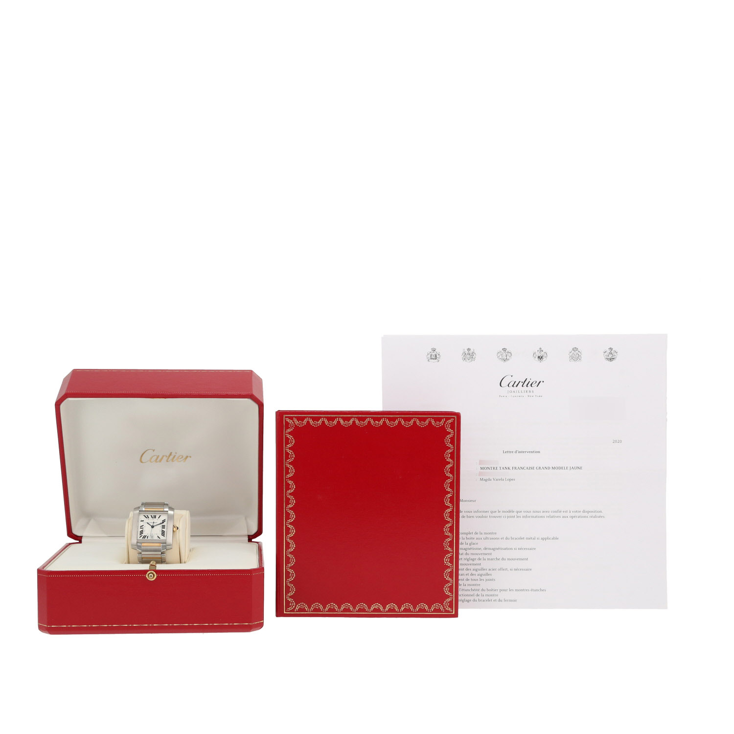 Reloj Cartier Tank Française de oro y acero Ref: Cartier - 2302  Circa 2000