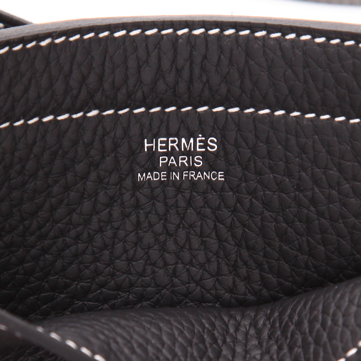 Shopping bag Hermès  Cabasellier in pelle taurillon clemence nera - Detail D2