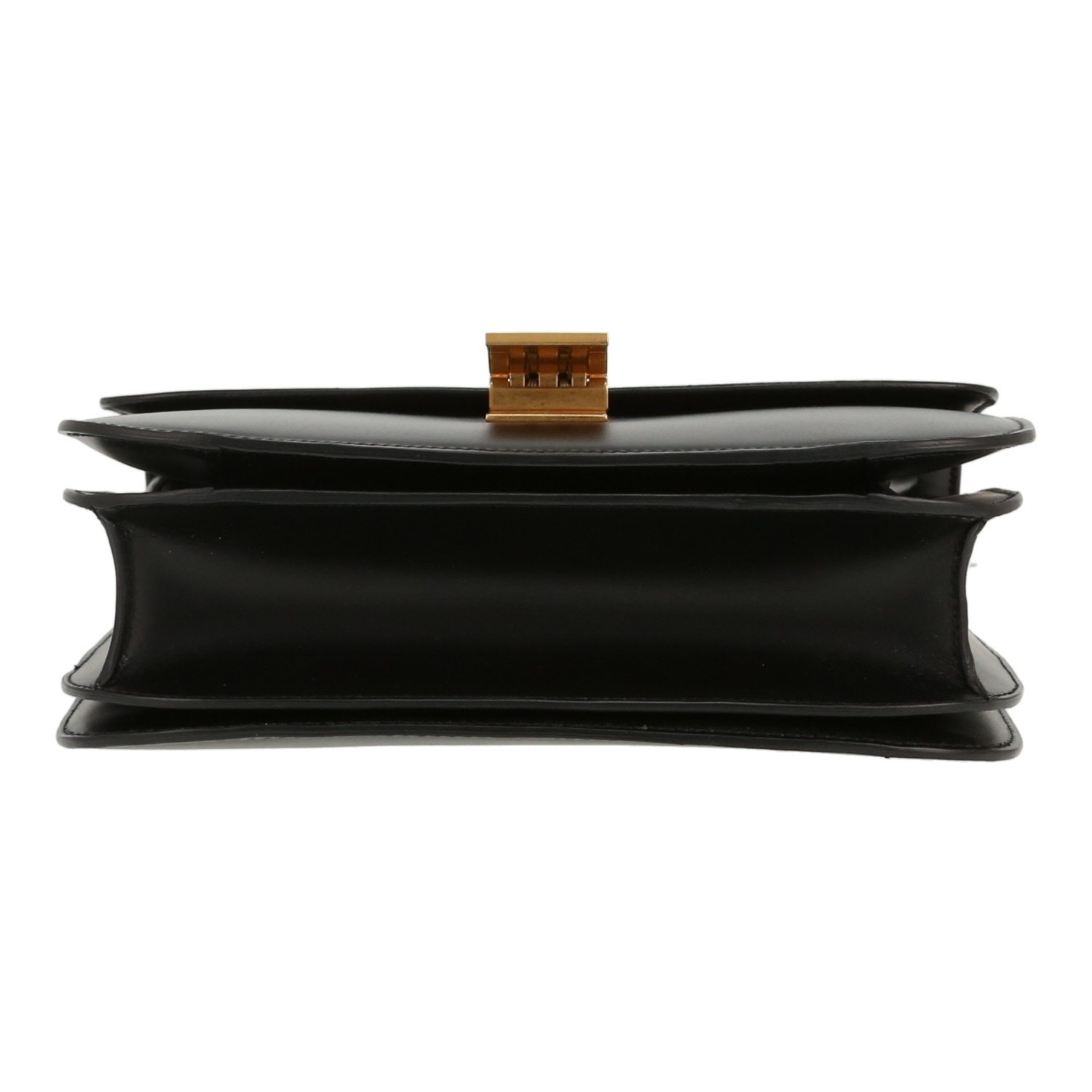 Bolso bandolera Celine  Classic Box Medium en cuero negro - Detail D1