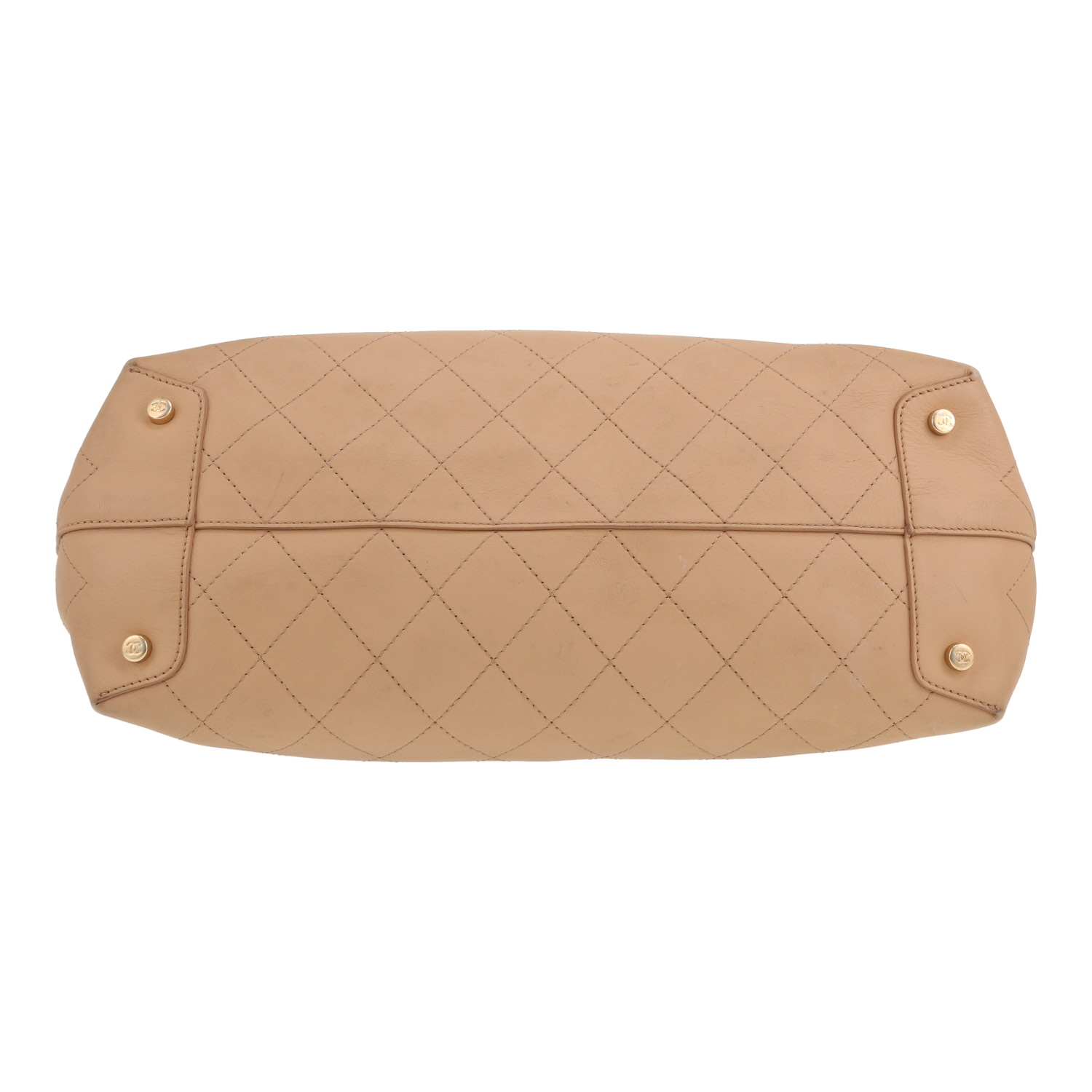 Bolso Cabás Chanel  Grand Shopping en cuero acolchado beige - Detail D1