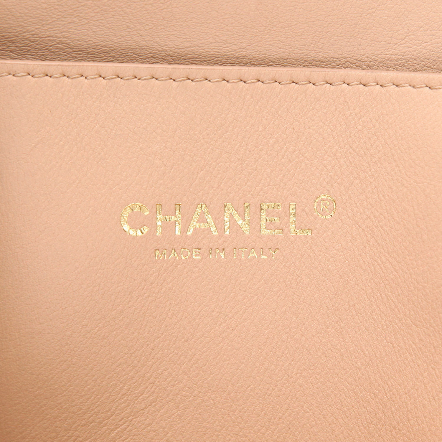 Chanel  Grand Shopping shopping bag  in beige quilted leather - Detail D2