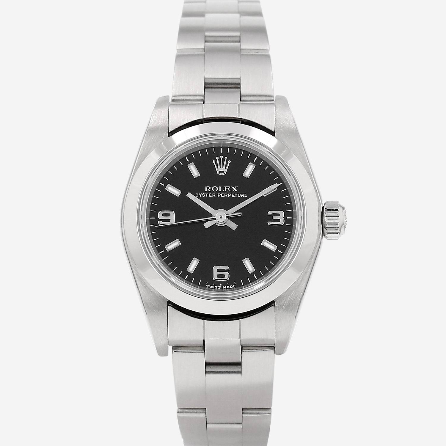 Montre Rolex Lady Oyster Perpetual en acier Ref: Rolex - 76080  Vers 2001