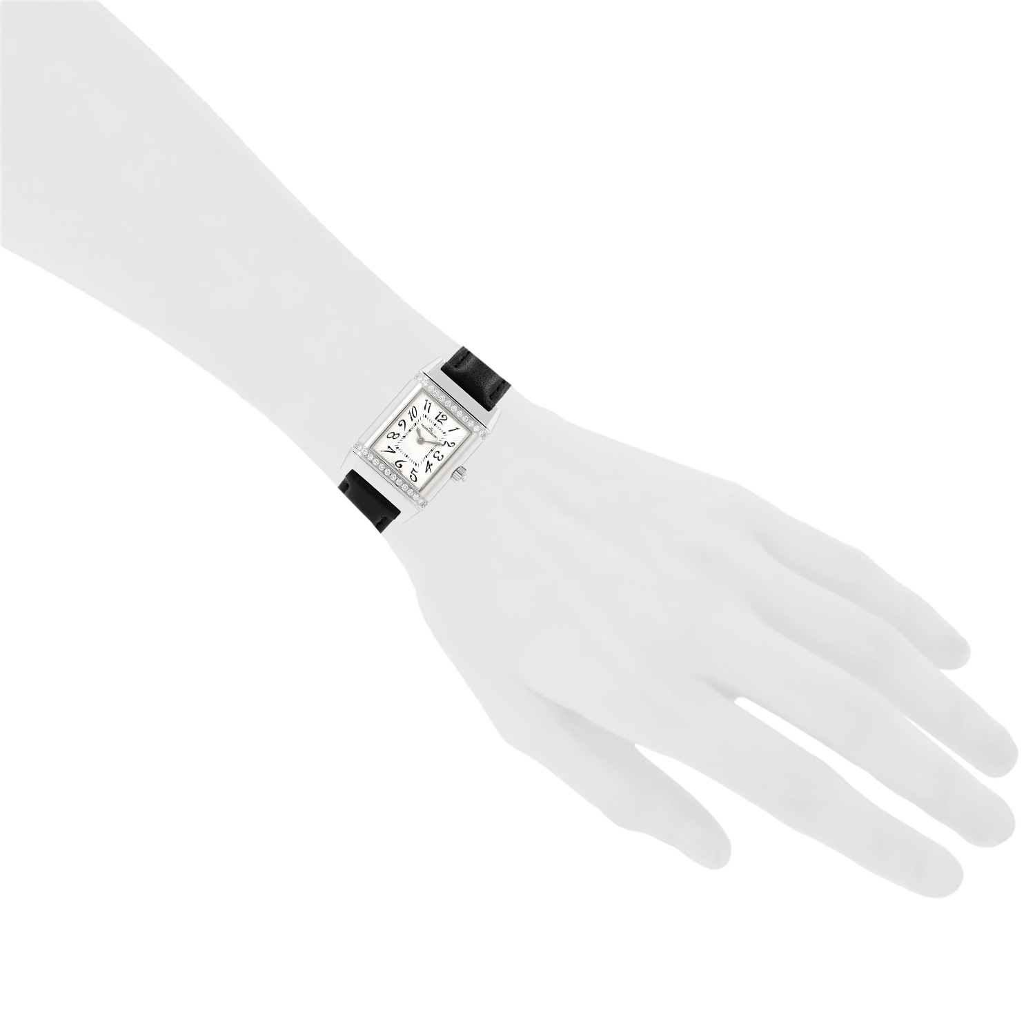 Montre Jaeger-LeCoultre Reverso-Joaillerie en acier Ref: Jaeger-LeCoultre - 265.8.86  Vers 2000 - Detail D1