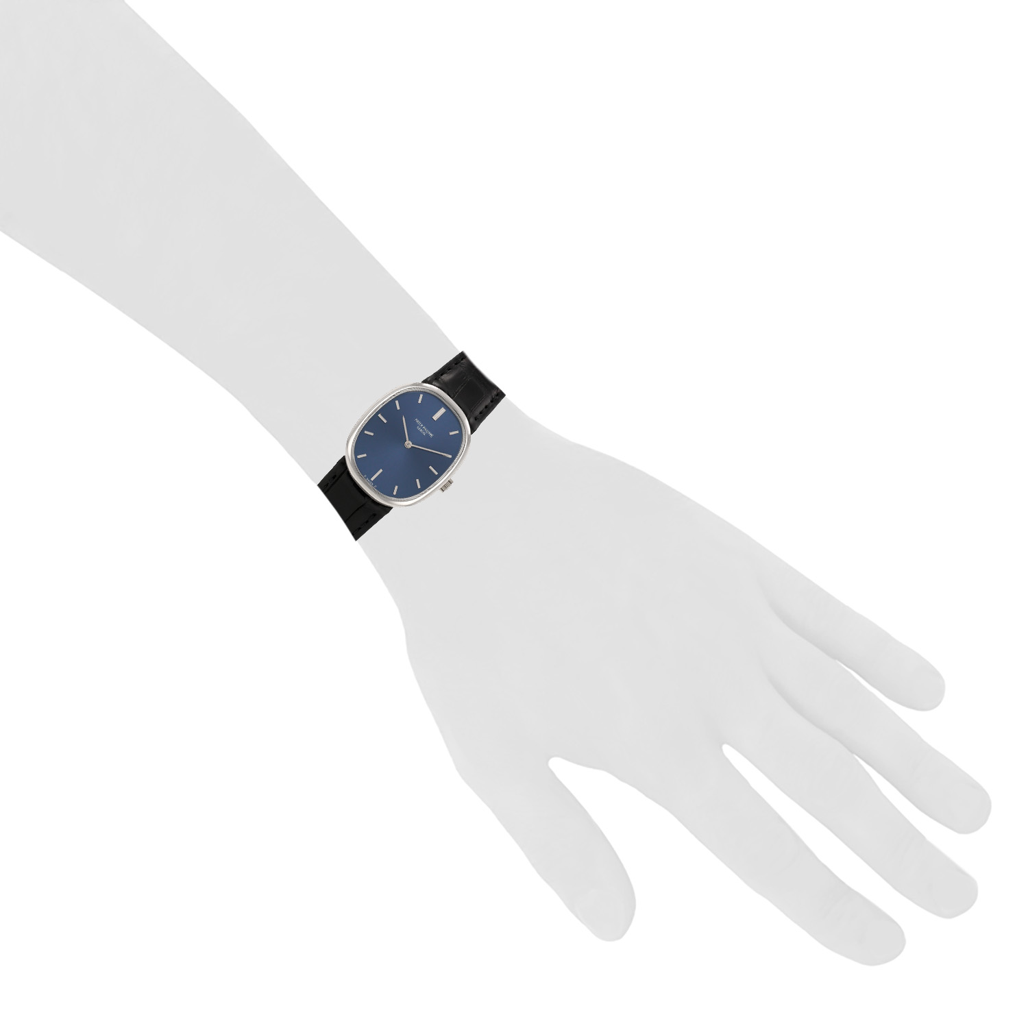 Montre Patek Philippe Ellipse en or blanc Ref: Patek Philippe - 3548  Vers 1980 - Detail D1