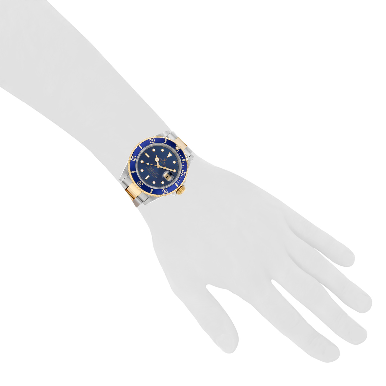 Montre Rolex Submariner Date en or et acier Ref: Rolex - 16613  Vers 1995 - Detail D1