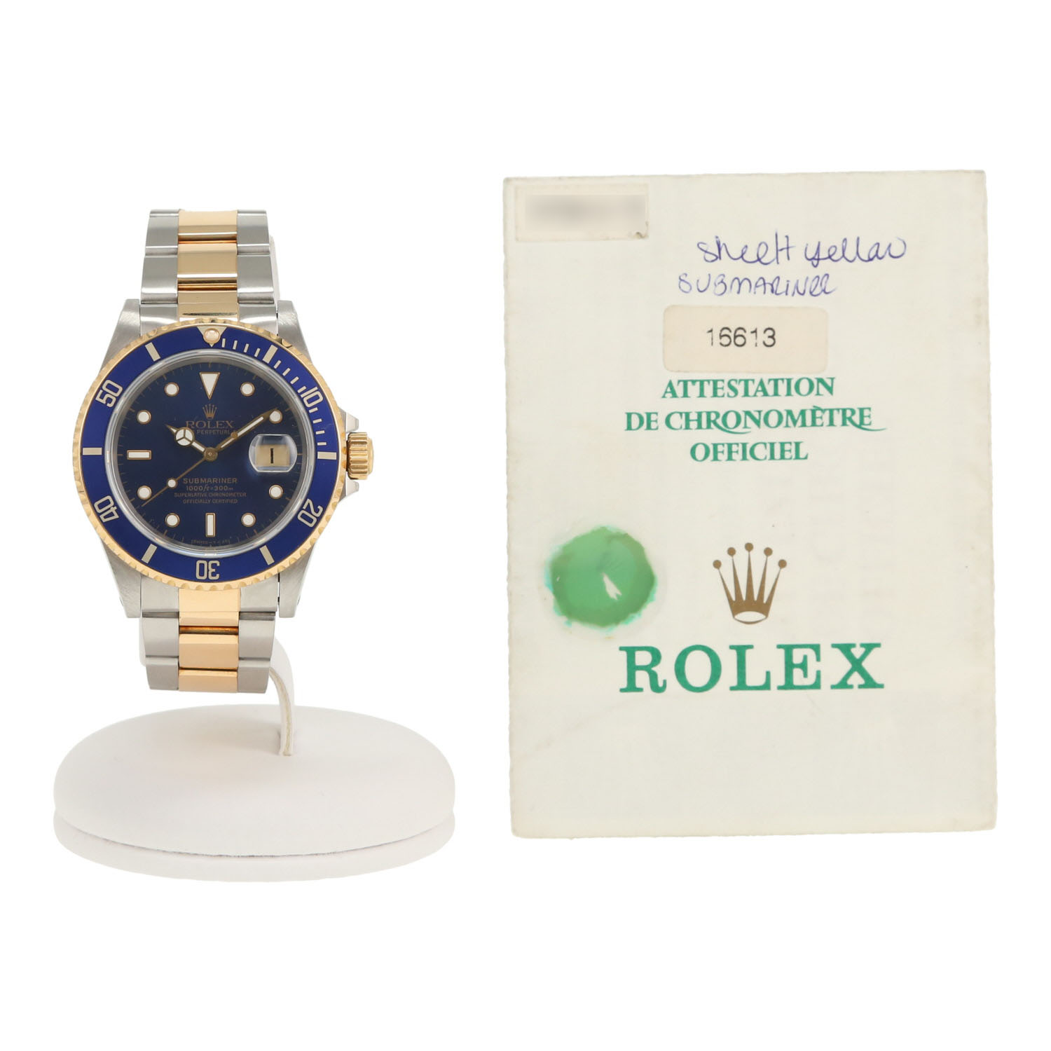 Montre Rolex Submariner Date en or et acier Ref: Rolex - 16613  Vers 1995 - Detail D2