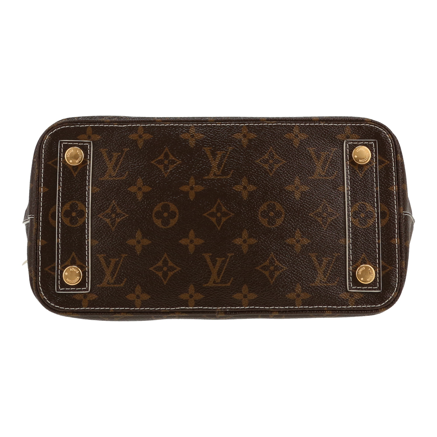 Sac à main Louis Vuitton  Lockit en toile monogram marron - Detail D1