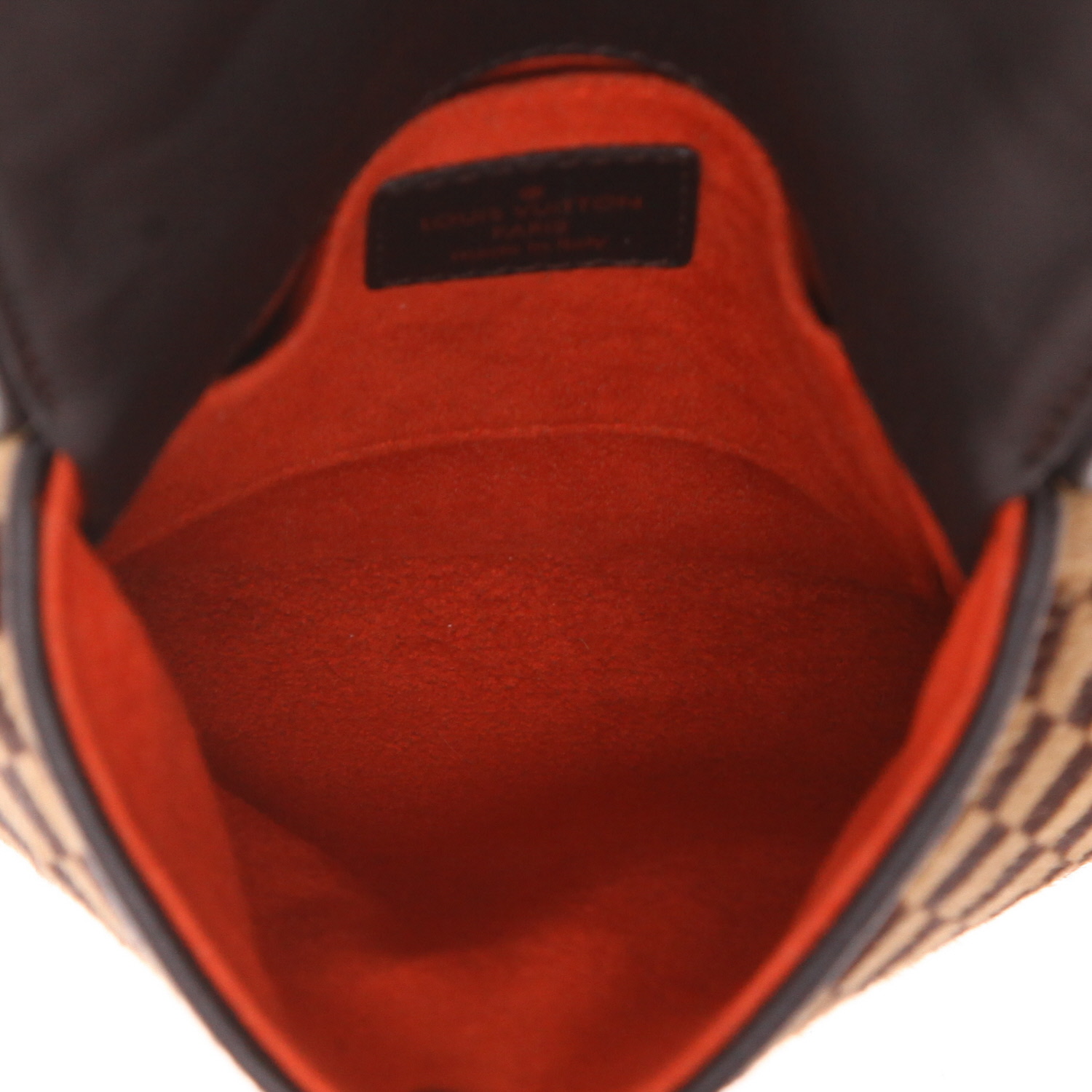 Pochette-ceinture Louis Vuitton   en poulain beige et marron - Detail D3