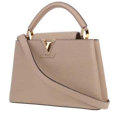 Bolso de mano Louis Vuitton  Capucines en cuero taurillon clémence beige