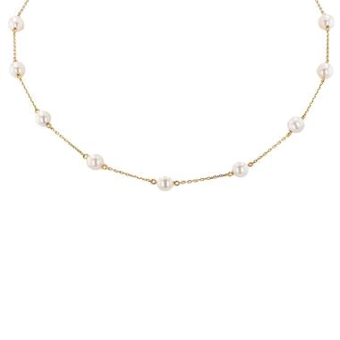 Collier Tasaki  en or jaune 750‰ et perles de culture