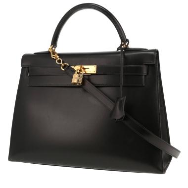 Sac à main Hermès  Kelly 32 cm en cuir box noir