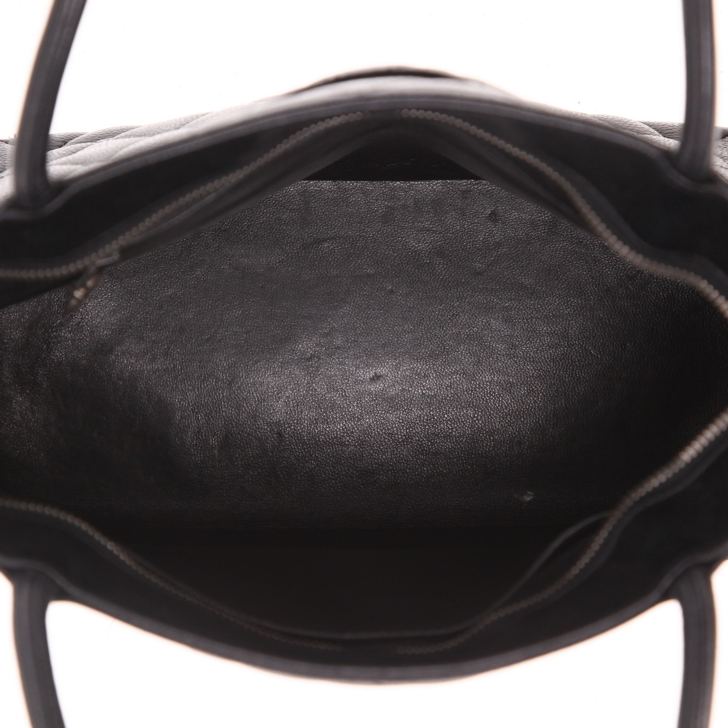 Bolso de mano Chanel  Medaillon en cuero negro - Detail D3