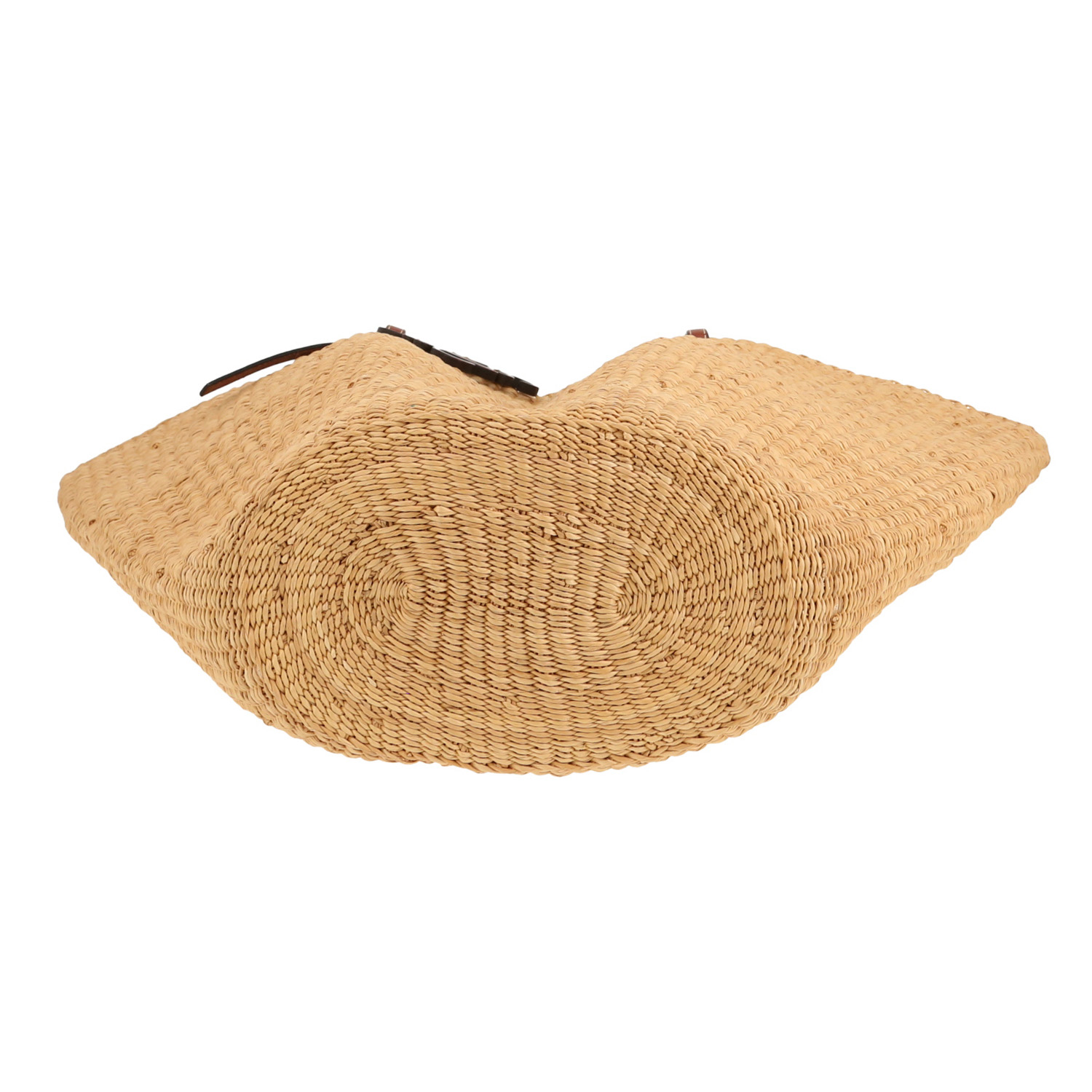 Loewe Shell shopping bag in beige woven wicker - Detail D1