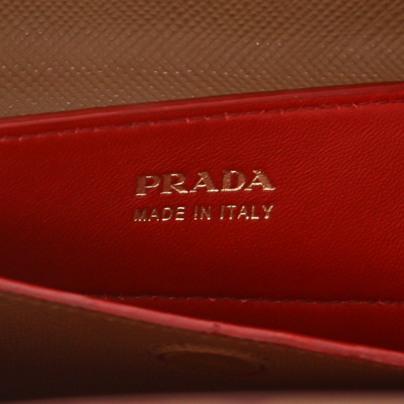 Prada  Double handbag  in beige leather saffiano - Detail D2