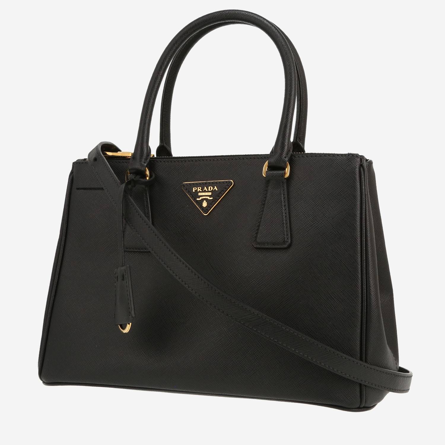 Sac à main Prada  Galleria en cuir saffiano noir