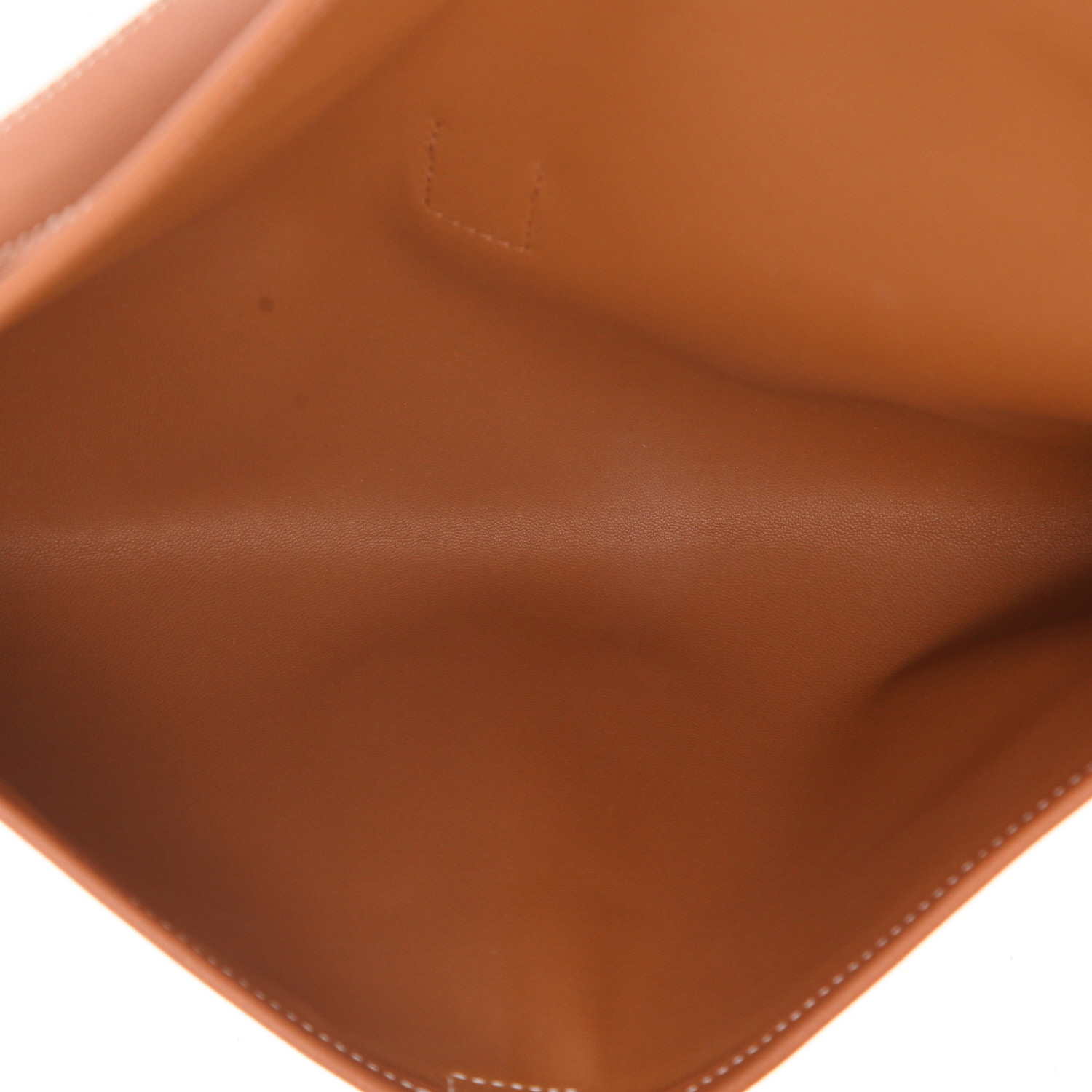 Hermès  Jige pouch  in gold Evercolor leather - Detail D3