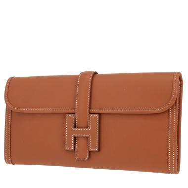 Hermès  Jige pouch  in gold Evercolor leather