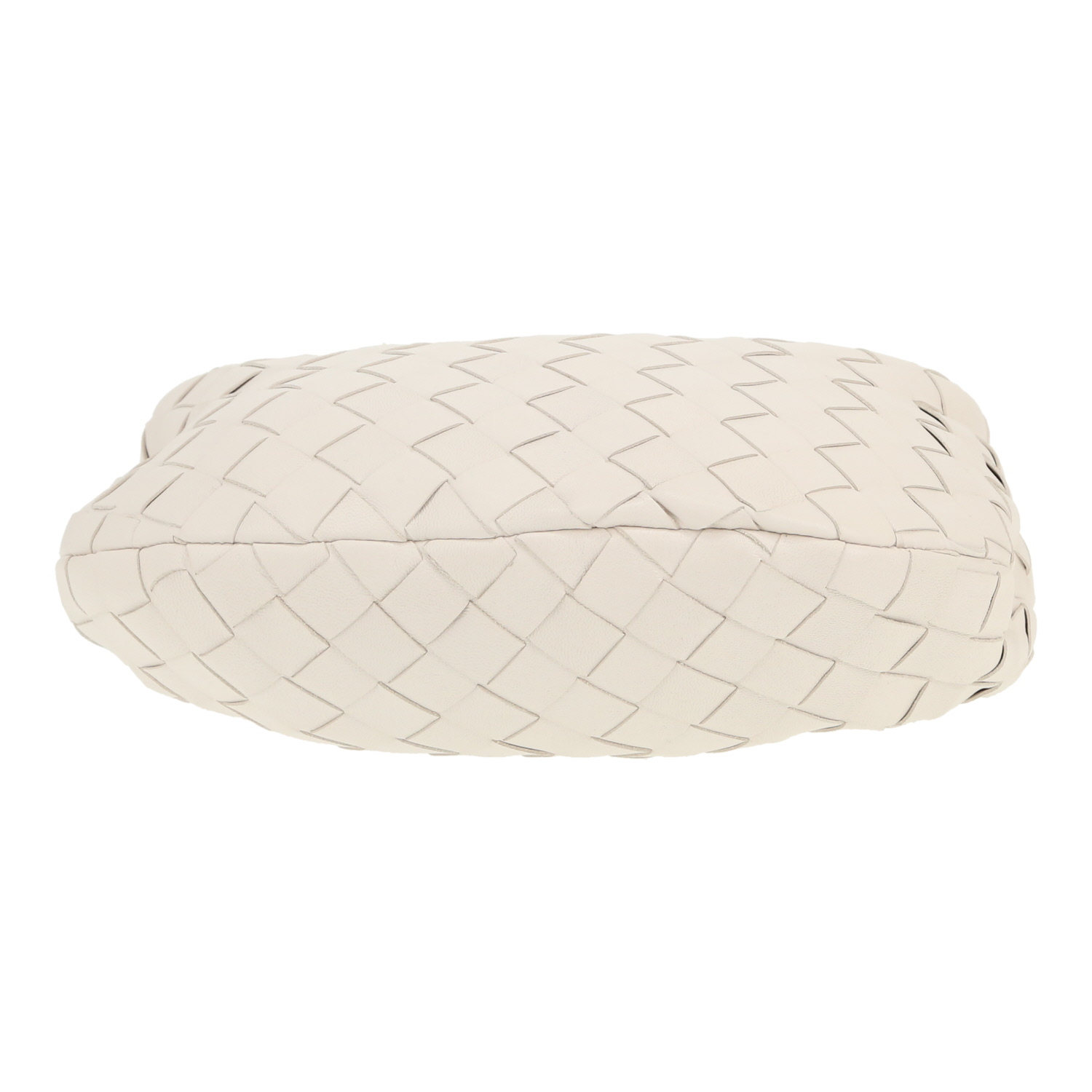 Bottega Veneta Mini Jodie handbag in white intrecciato leather - Detail D1