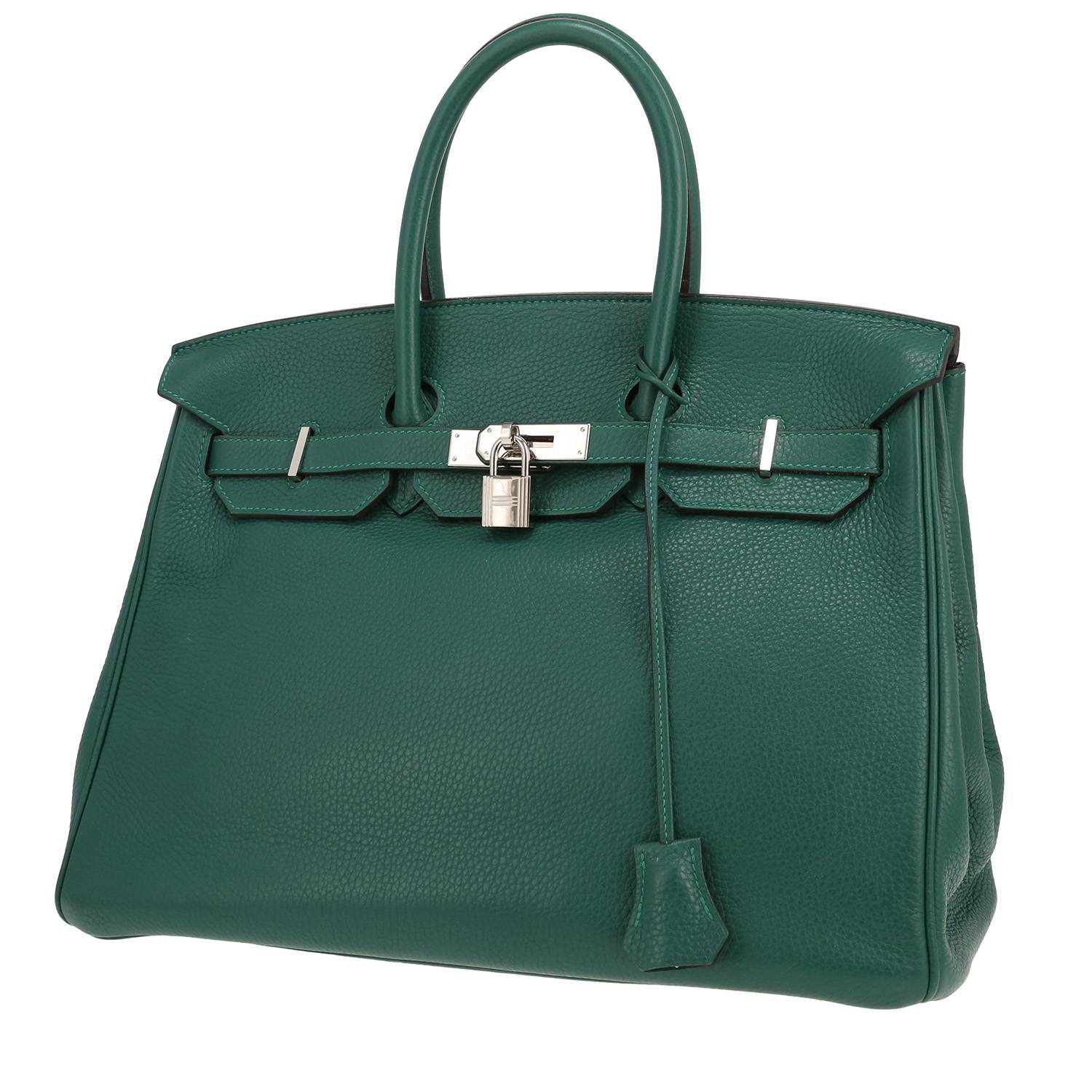 Hermès Birkin 35 Taurillon Clémence Vert Occasion Hermès Birkin 35 Taurillon Clémence Vert Occasion