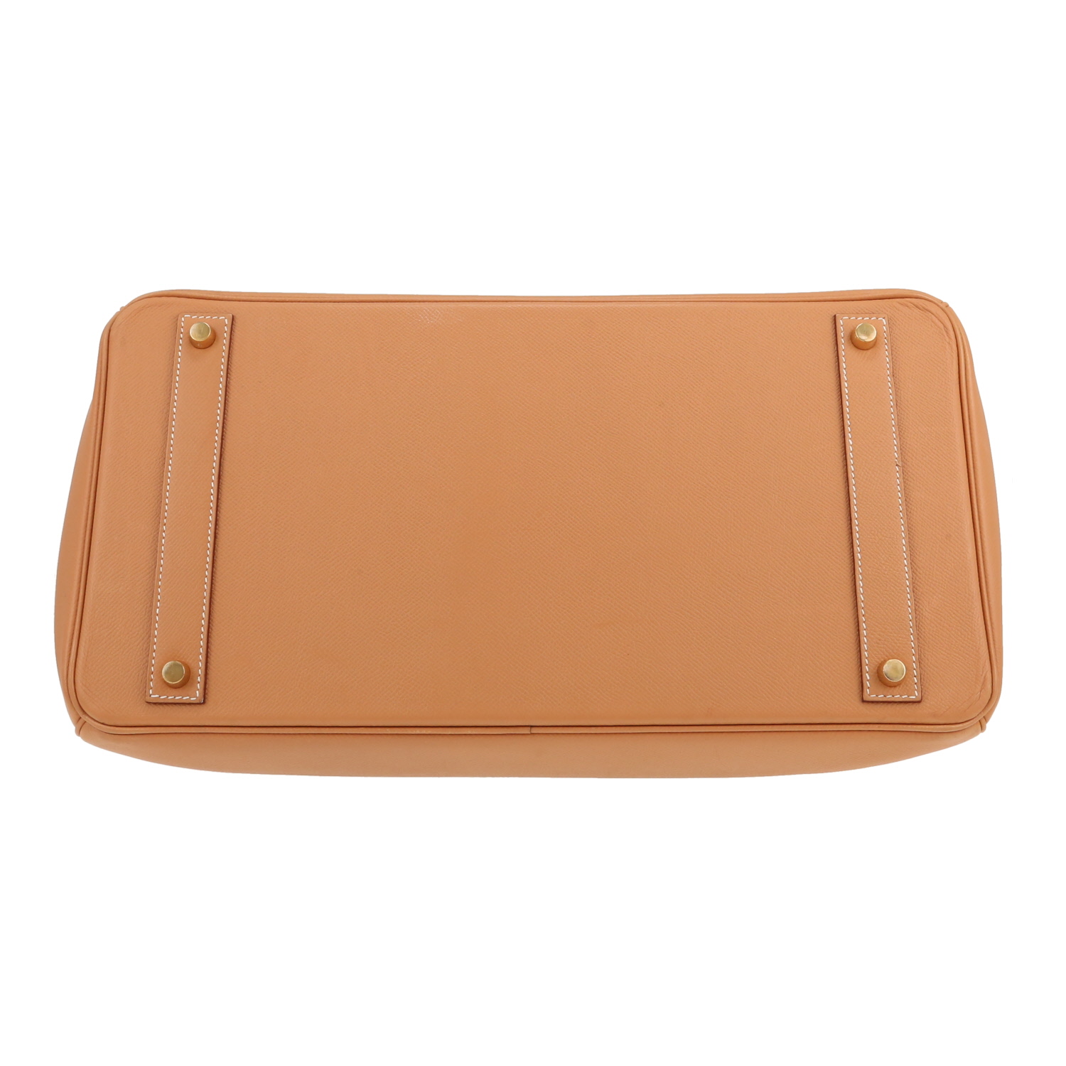 Bolso de mano Hermès  Birkin 40 cm en cuero Courchevel color oro - Detail D1