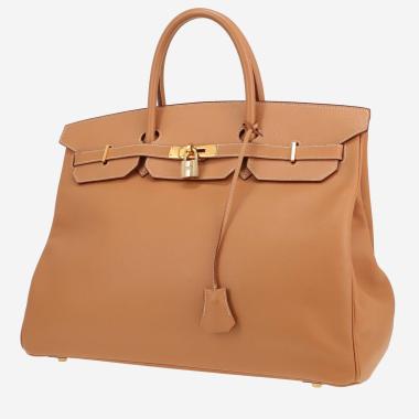Sac à main Hermès  Birkin 40 cm en cuir Courchevel gold