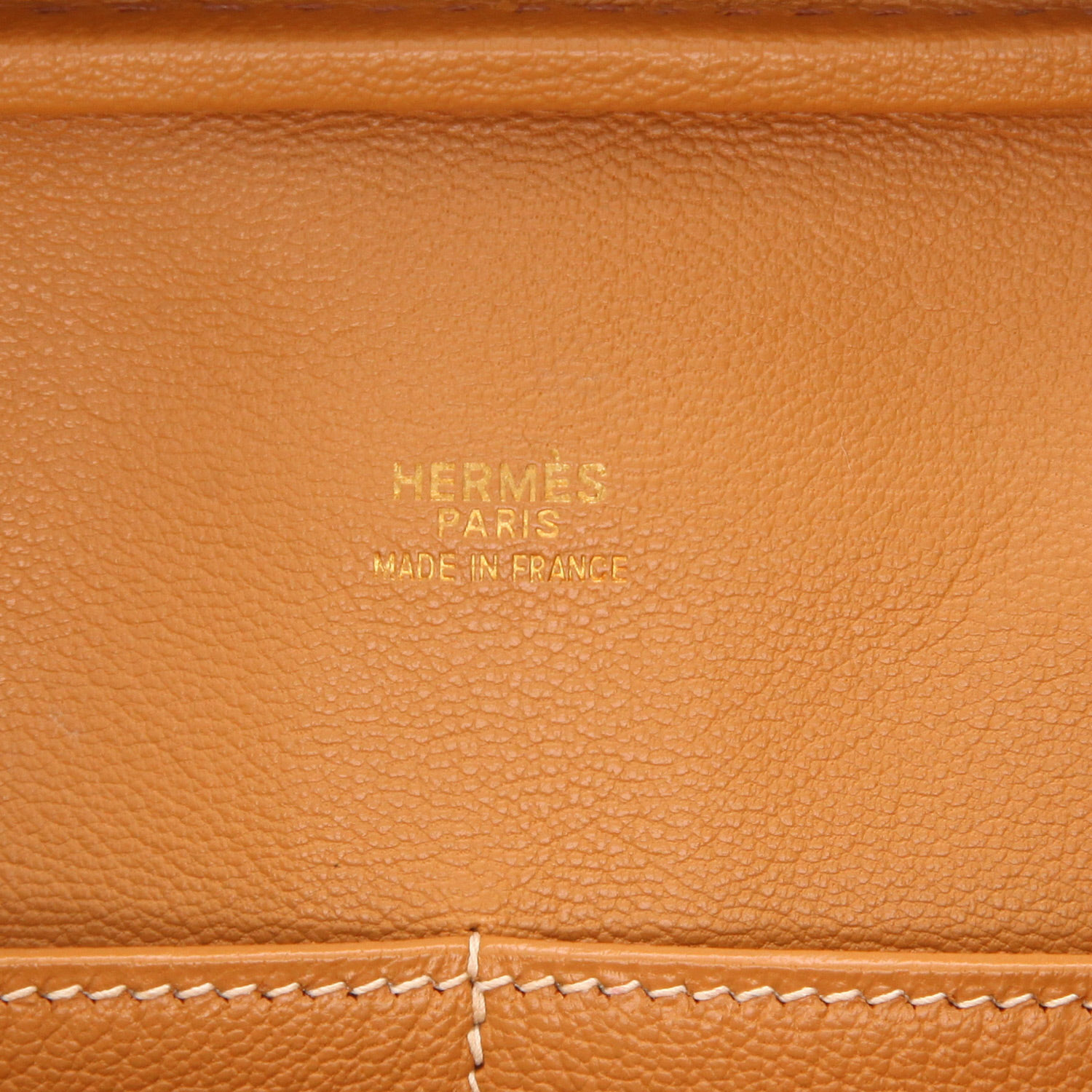 Hermès ‘Plume’ handbag in gold veau Butler leather - Detail D2